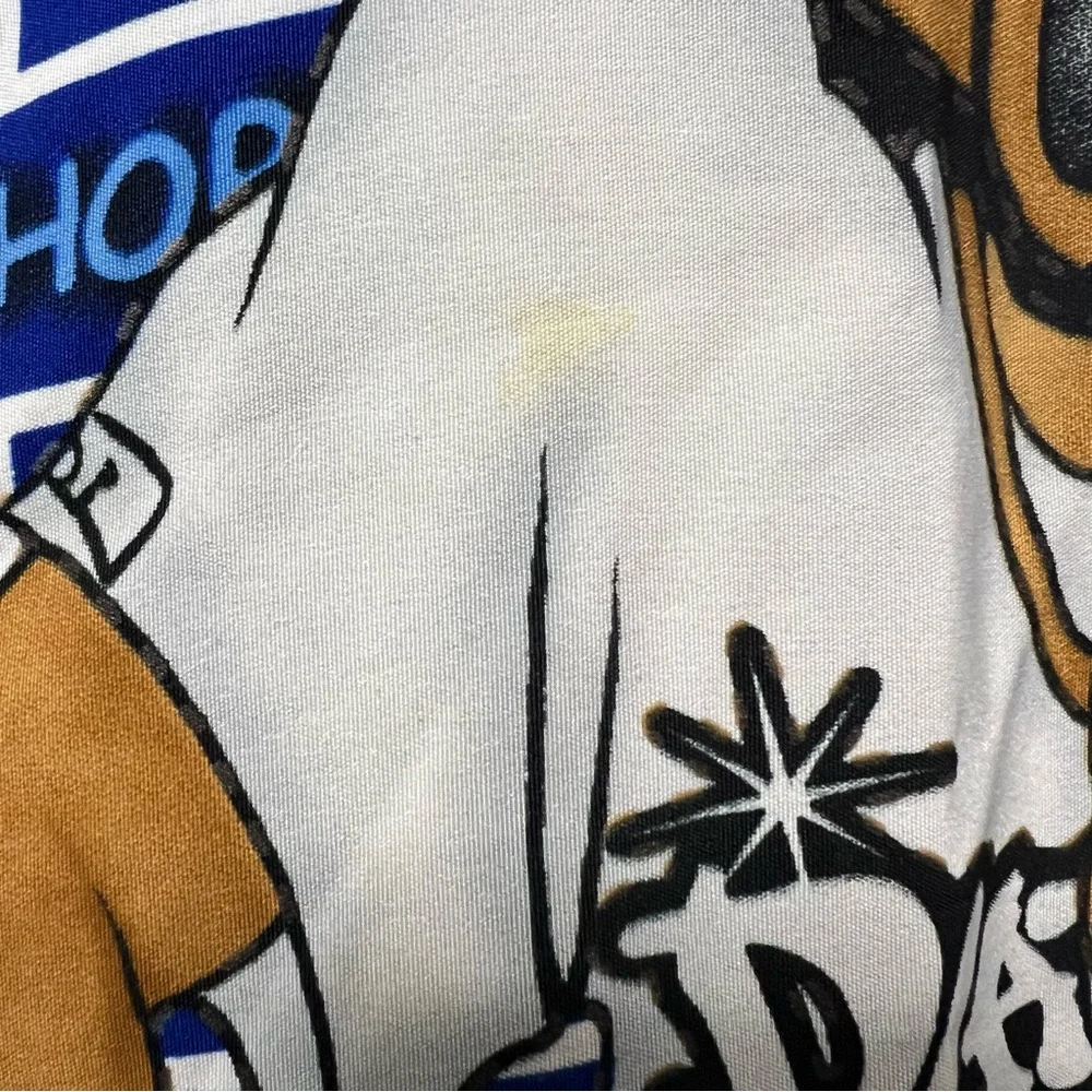 HipHop History Men’s L Graphic Button Shirt Blue Street Art‎ The Platinum Life - Picture 5 of 9